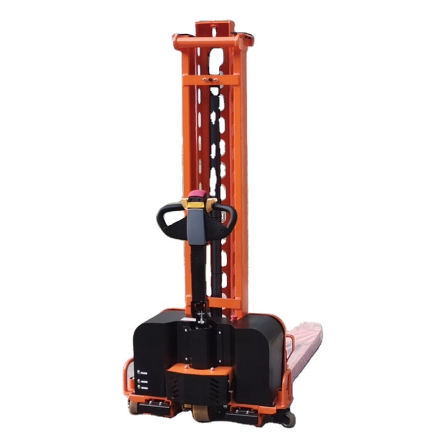0.5Ton 0.7ton 1Ton Fully Electric Self-lifting Stacker With MAX Lifting Height 1500mm